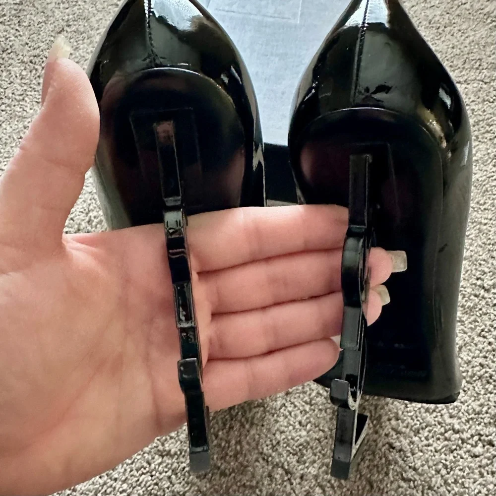 BNIB Authentic Saint Laurent YSL Opyum 110 Patent Leather Pumps Nero Black 41 - Picture 9 of 14
